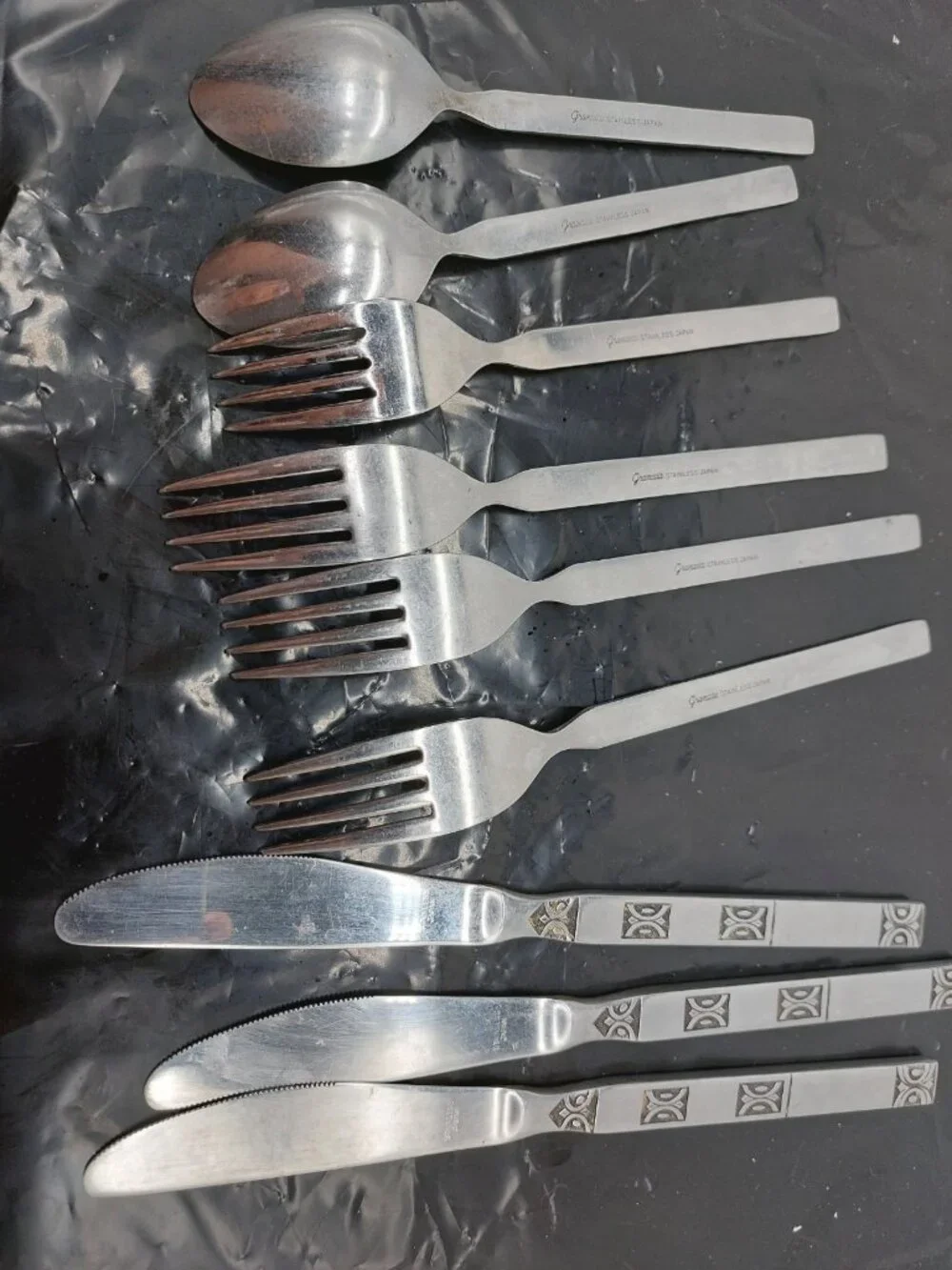 Granada GRN1 Forks Knives Spoons Stainless Lot of 9